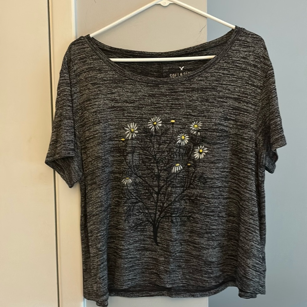 AEO soft and sexy flower swing tee